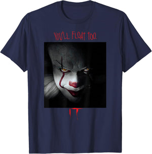 IT Films/TV Series - Pennywise You'll Float Too T-Shirt - T-Shirt | Navy