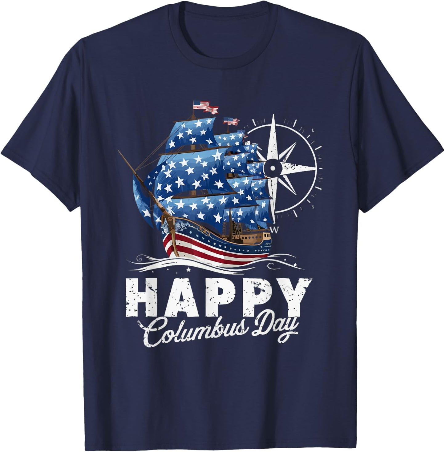 Columbus Day Christopher Columbus Italian American T-Shirt - T-Shirt | Navy