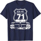 1971 71 Olds 442 Muscle Car T-Shirt - T-Shirt | Navy