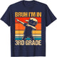 Third Grade Dabbing Boy Bruh i'm in 3rd Grade Students Kids T-Shirt - T-Shirt | Navy