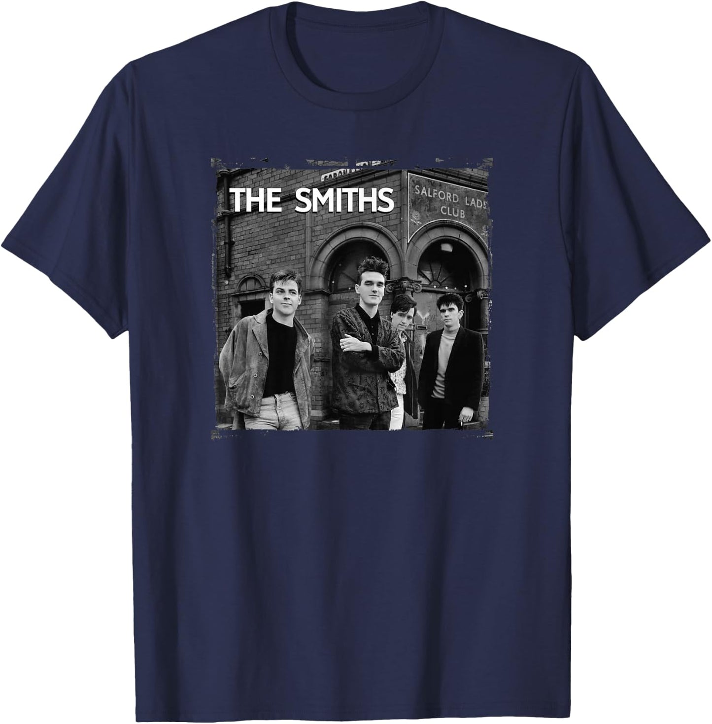 The Smiths Salford Lads Club Band Portrait by Stephen Wright T-Shirt - T-Shirt | Navy
