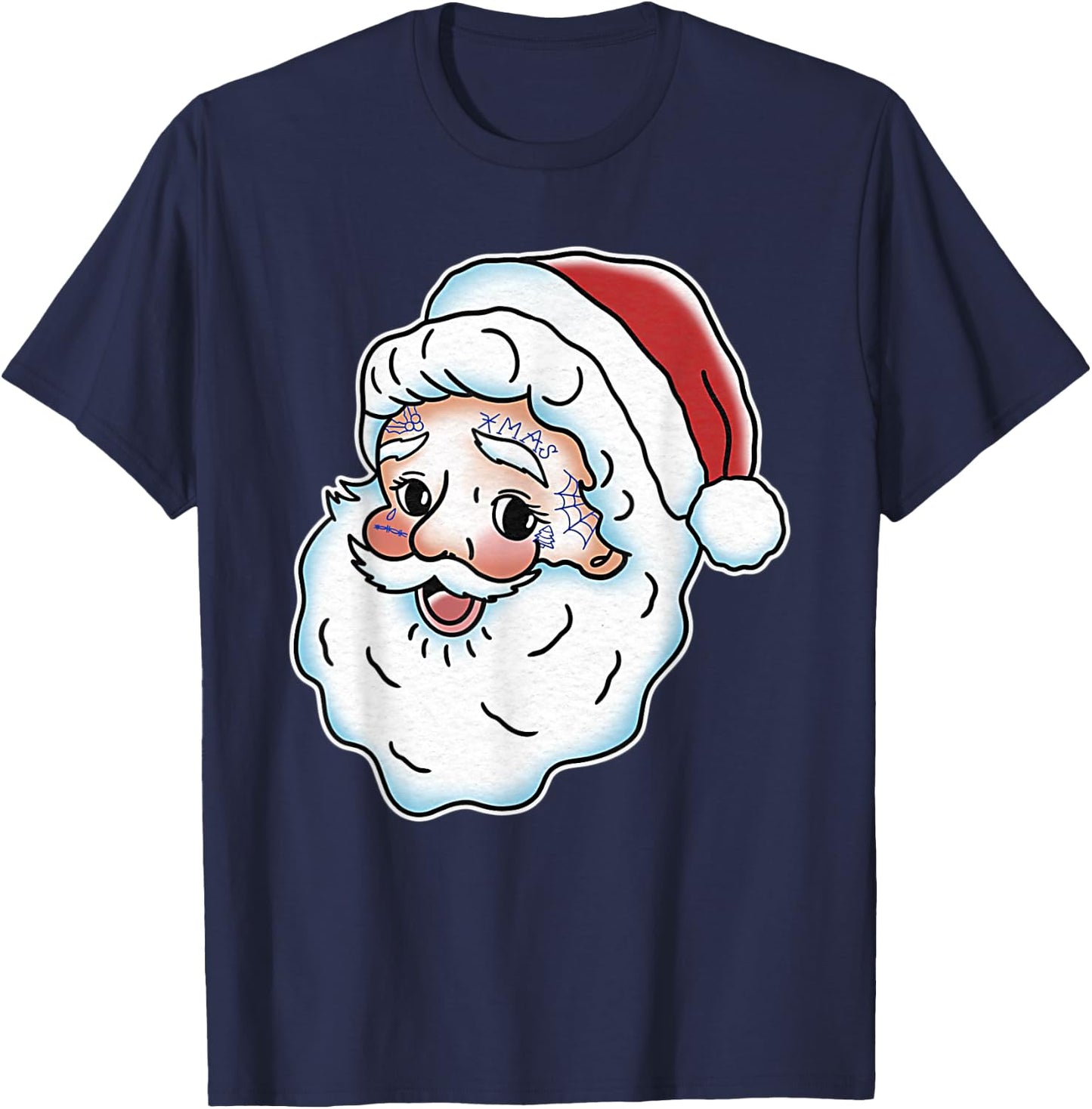 Santa Claus Tattoo T-Shirt - T-Shirt | Navy