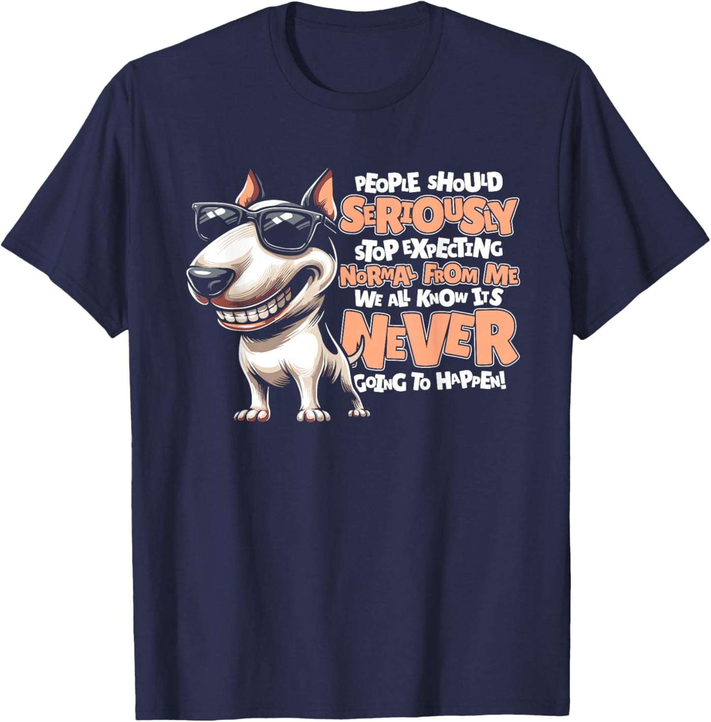 Dog Breed - Dog Four-Legged Bull Terrier T-Shirt - T-Shirt | Navy