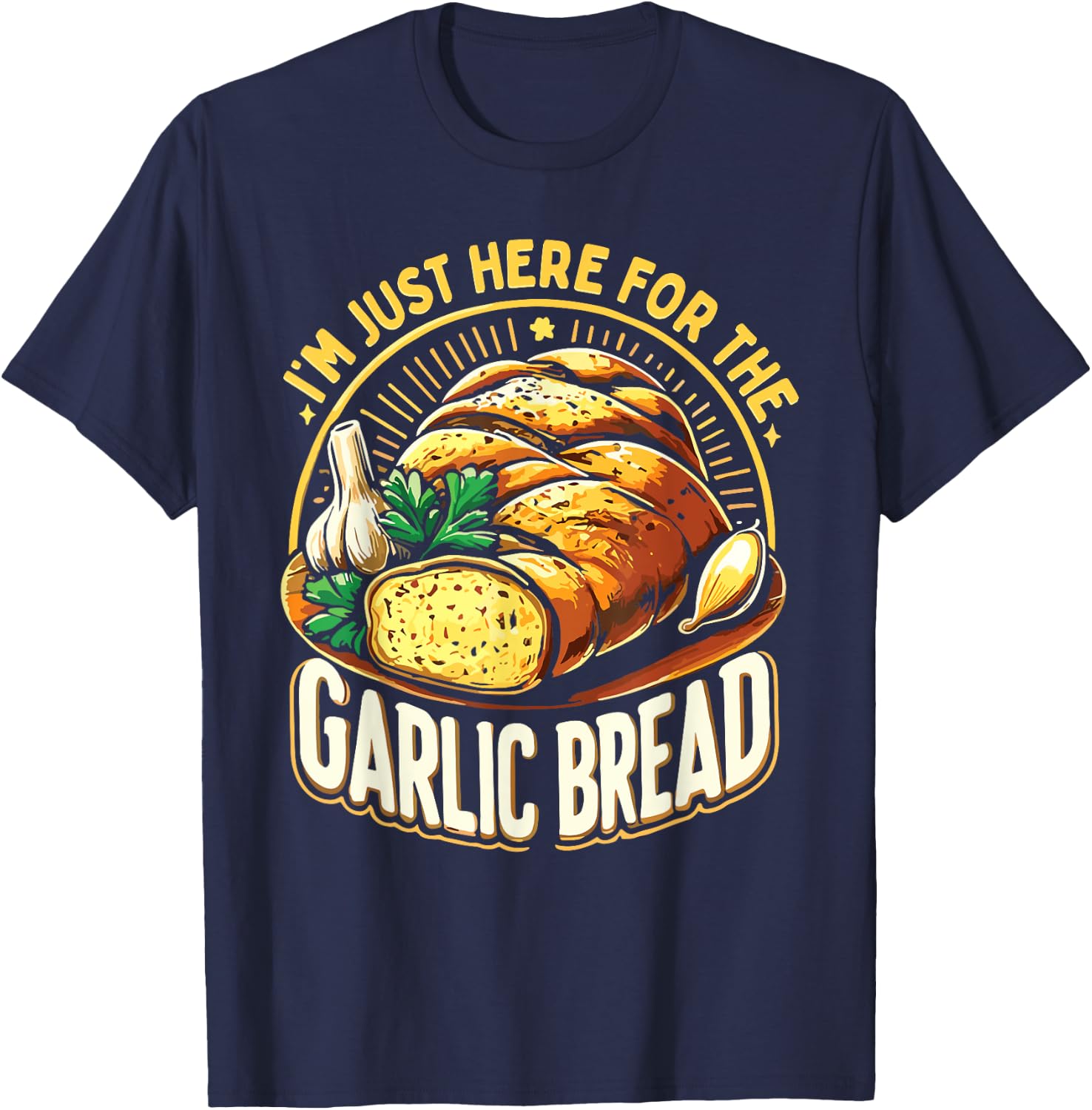 Garlic Bread T-Shirt - T-Shirt | Navy