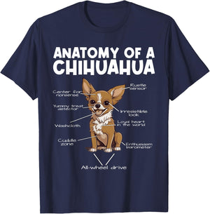 Anatomy Of A Chihuahua T-Shirt - T-Shirt | Navy