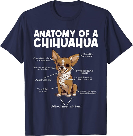 Anatomy Of A Chihuahua T-Shirt - T-Shirt | Navy