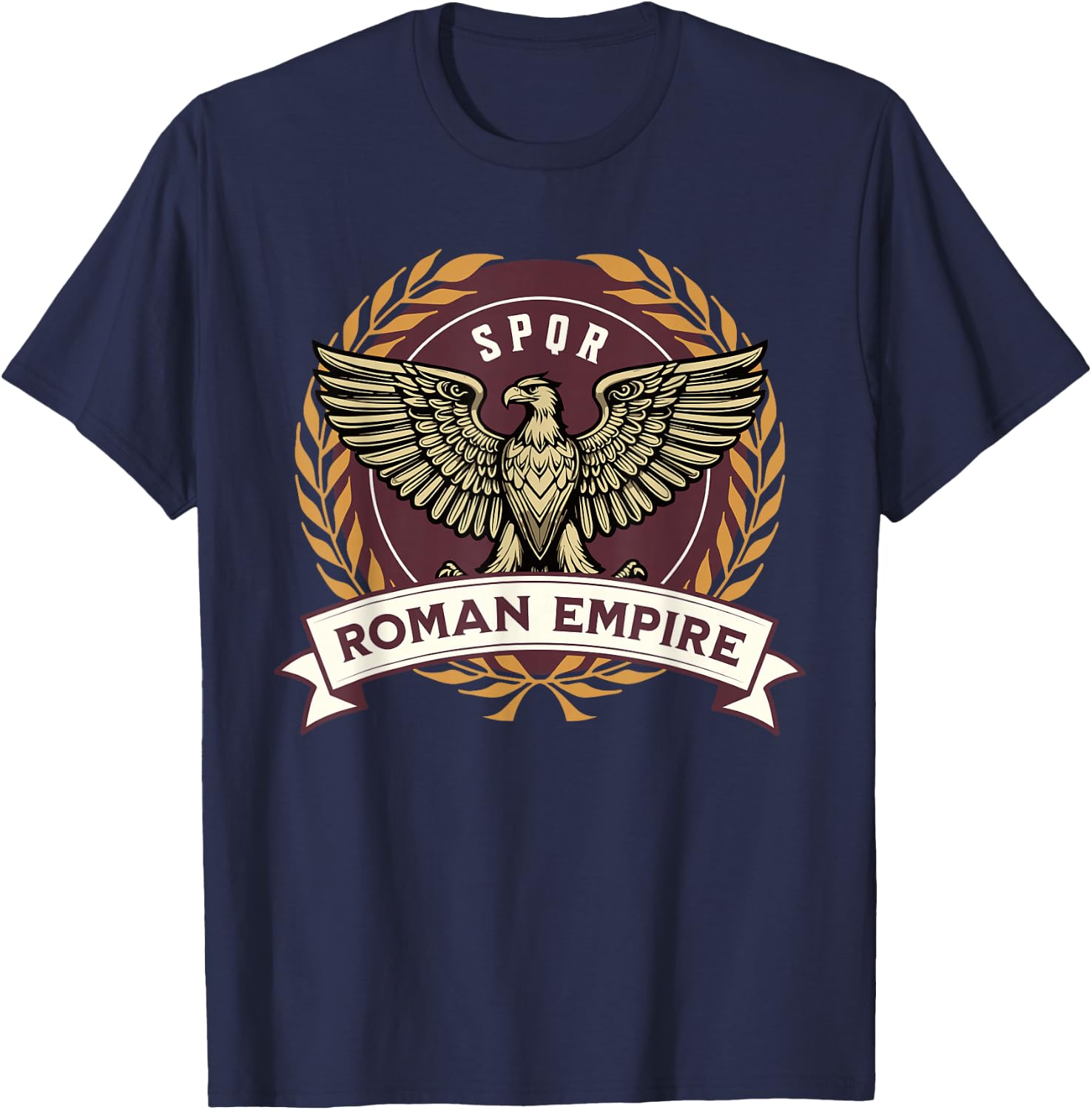 Symbol of the Roman Empire SPQR Roman Legions Ancient T-Shirt - T-Shirt | Navy
