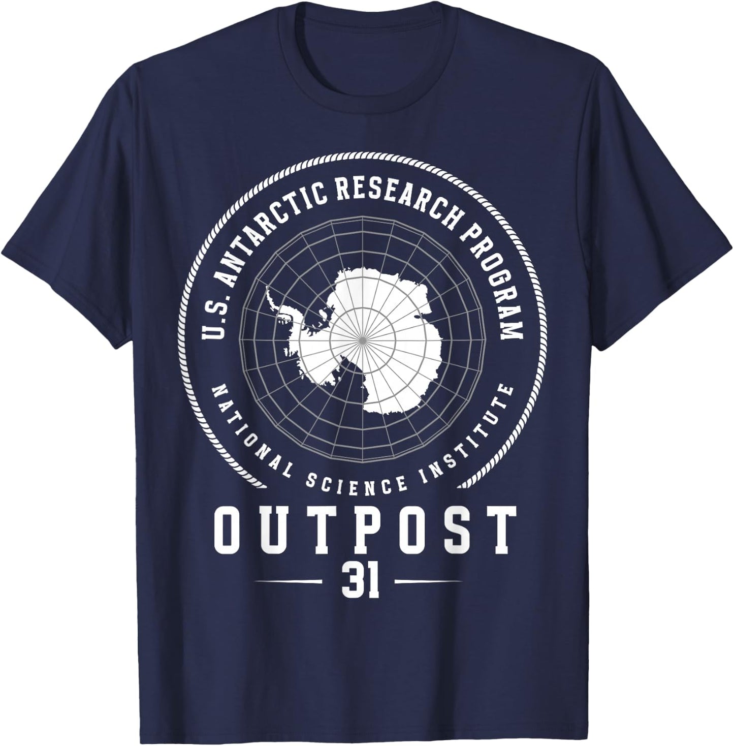 Antarctica - South Pole - Antarctic Circle Outpost 31 T-Shirt - T-Shirt | Navy