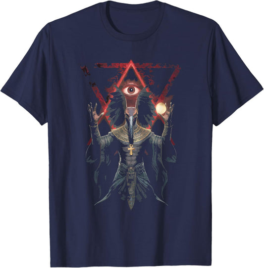 Thoth Egyptian God Egyptian Mythology Pyramid Ancient Egypt T-Shirt - T-Shirt | Navy