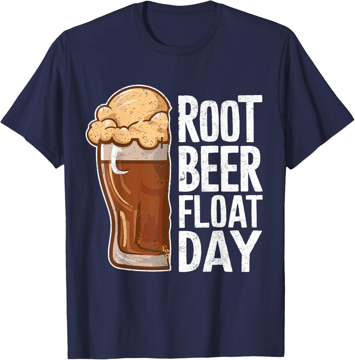Root Beer Float Day Funny Vanilla Ice 8th August T-Shirt - T-Shirt | Navy