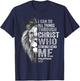 I Can Do All Thing Through Christ Lion Philippians Faith T-Shirt - T-Shirt | Navy