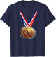 Golden Medal Medals for Winners School Team and Champions T-Shirt - T-Shirt | Navy