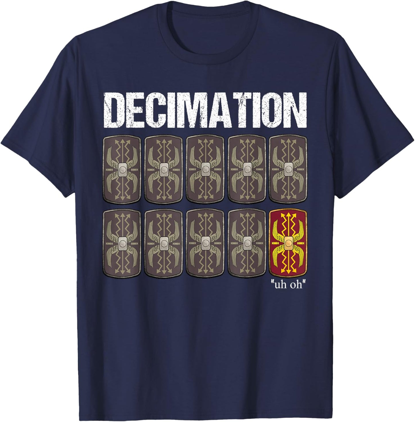 Decimation Funny Roman History T-Shirt - T-Shirt | Navy