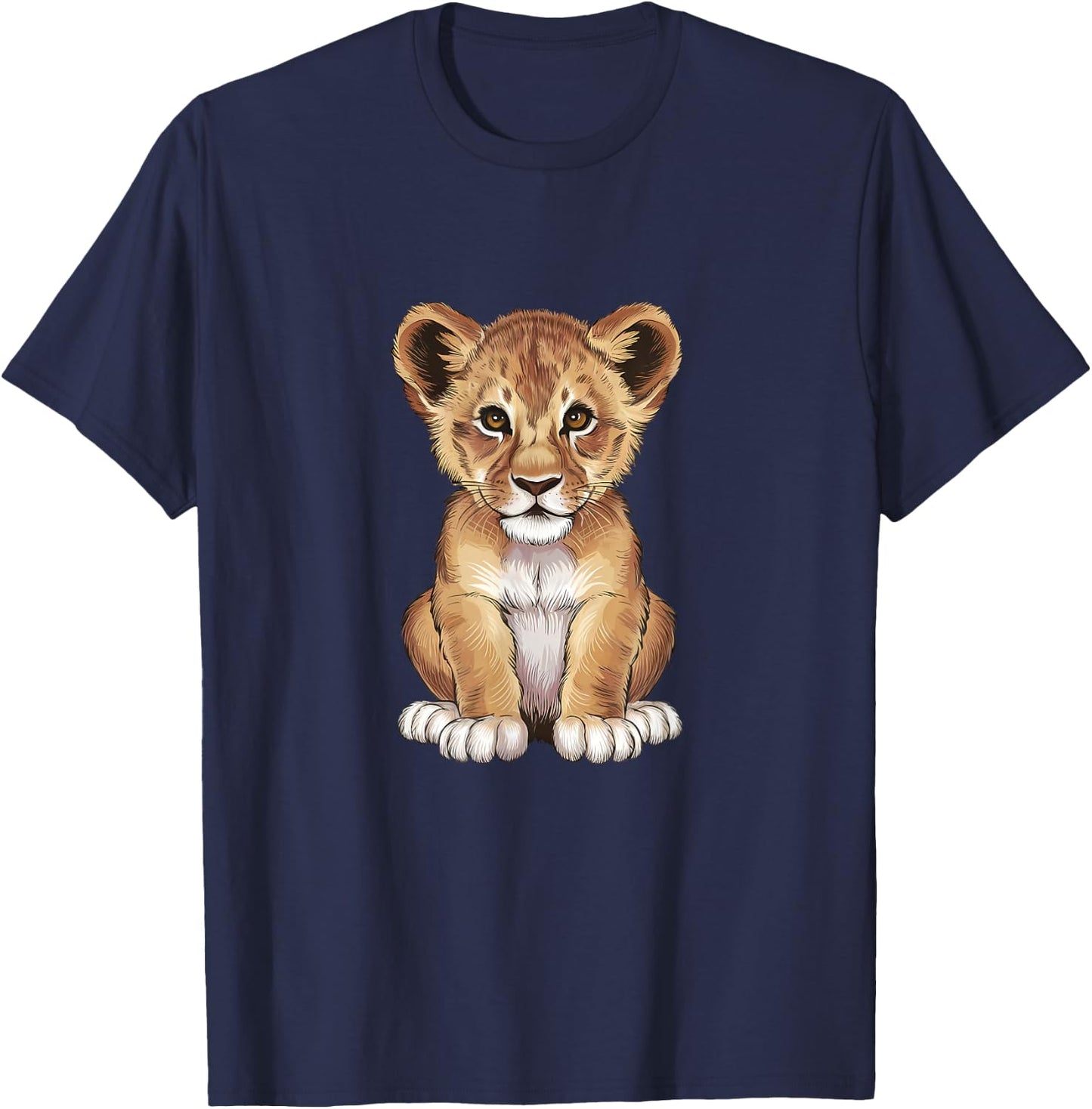 Lion Cub Design Lion Lovers Lion Shirt Boys And Girls Lions T-Shirt - T-Shirt | Navy