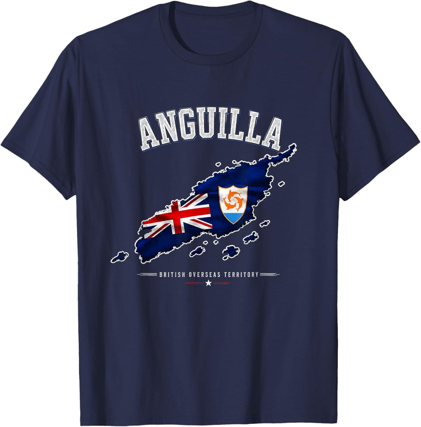 Anguilla Flag , Anguilla t Shirt, Anguilla maps Kids T-Shirt - T-Shirt | Navy