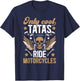 Cool Tatas Ride Motorcycle Rider Tata Biker Tata T-Shirt - T-Shirt | Navy