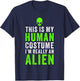 Alien Costume Halloween Funny T-Shirt - T-Shirt | Navy