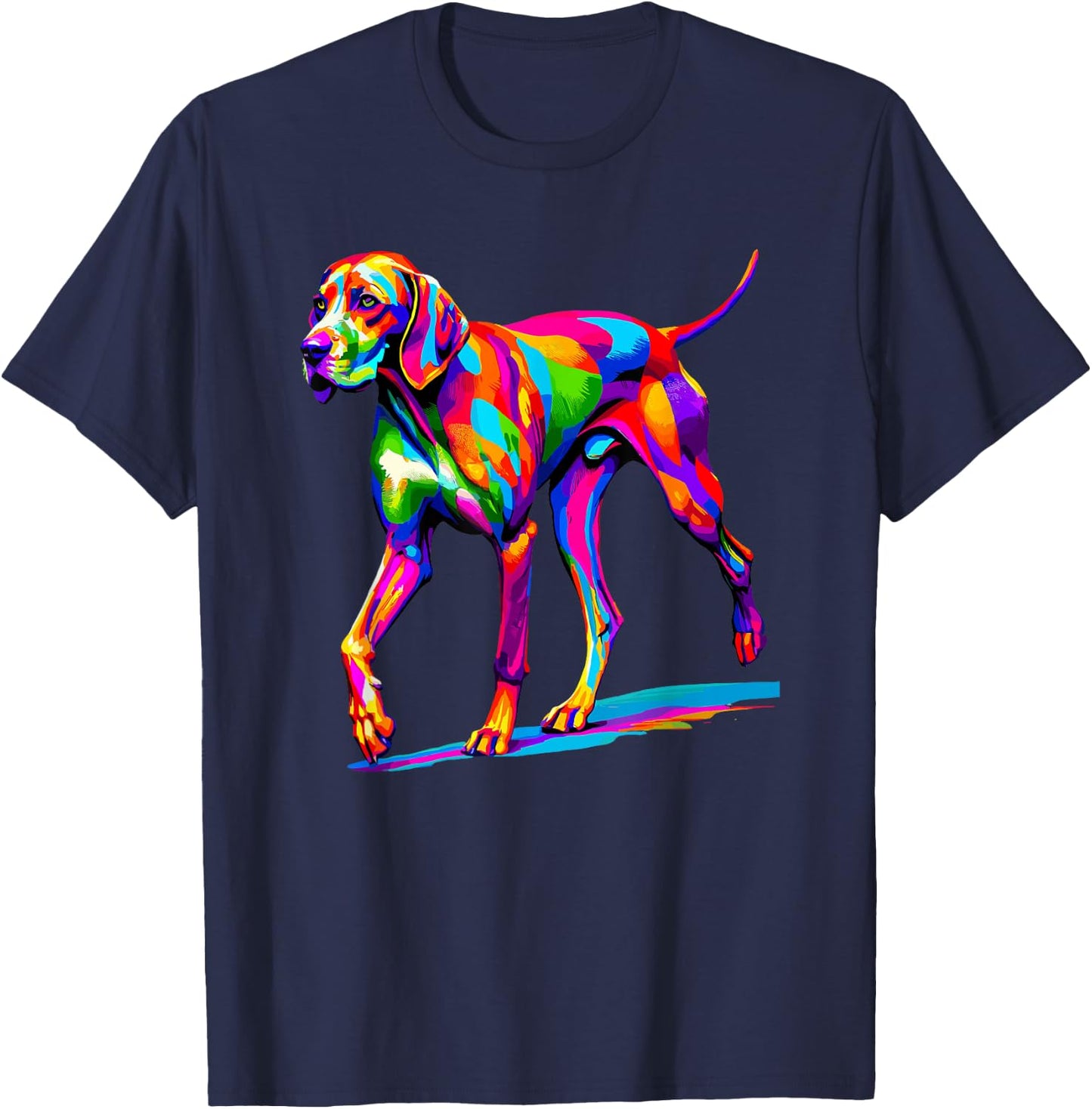 Colourful Pop Art English Pointer T-Shirt - T-Shirt | Navy