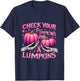 Breast Cancer Awareness Check Your Pumpkins For Lumpkins T-Shirt - T-Shirt | Navy