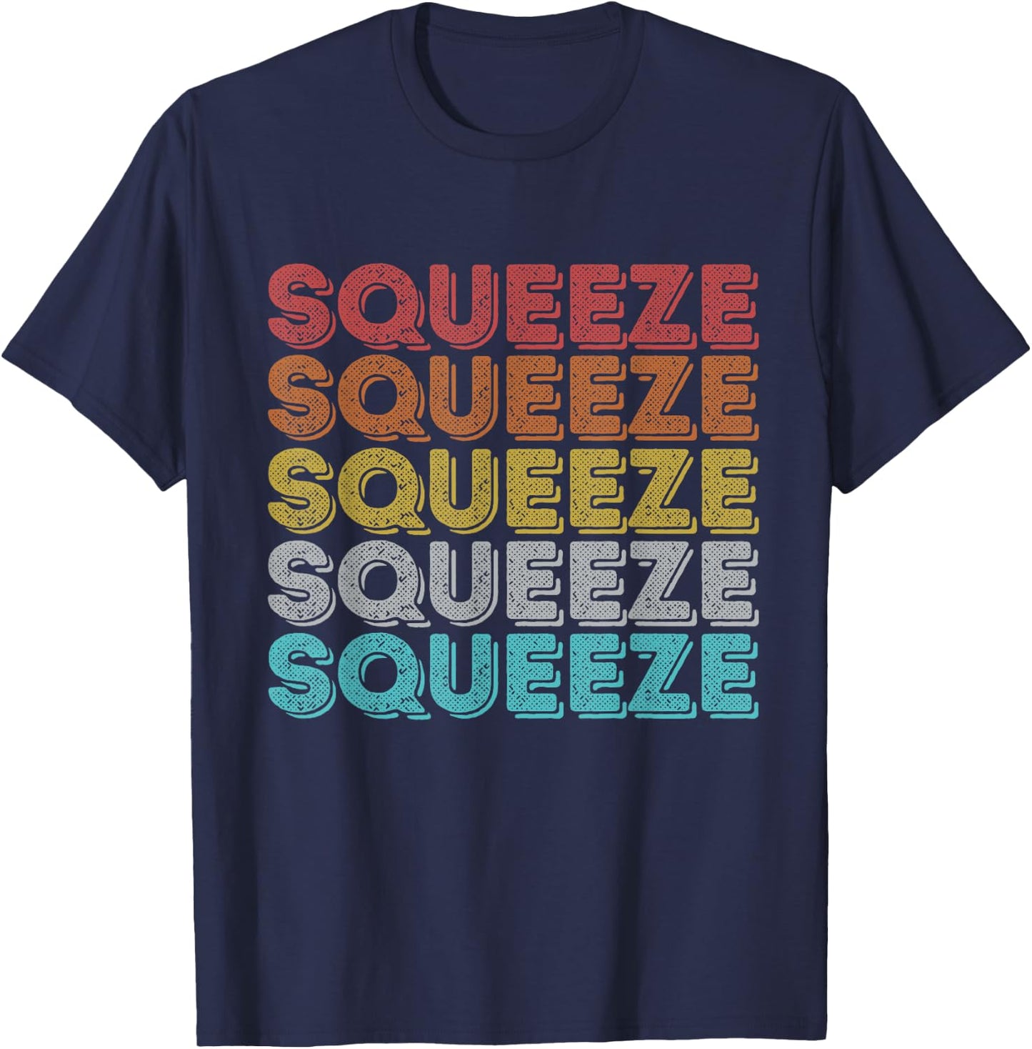 Vintage Retro Squeeze T-Shirt - T-Shirt | Navy