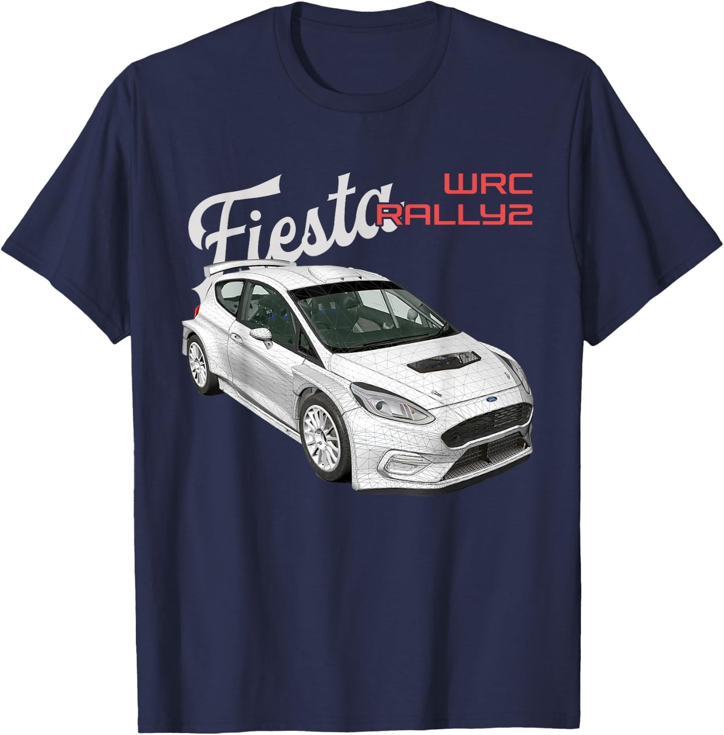 WRC Rally2 World Rally Sports Car T-Shirt - T-Shirt | Navy