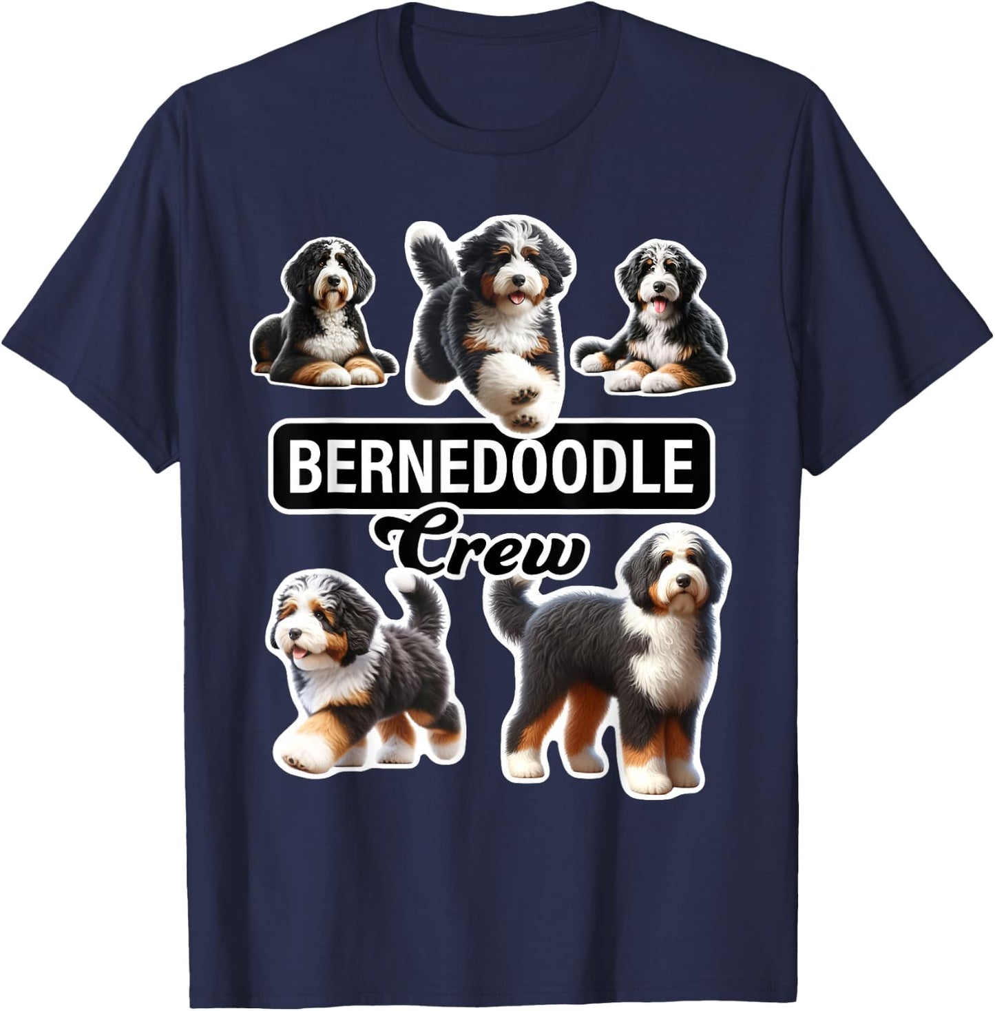 Bernedoodle Crew T-Shirt - T-Shirt | Navy