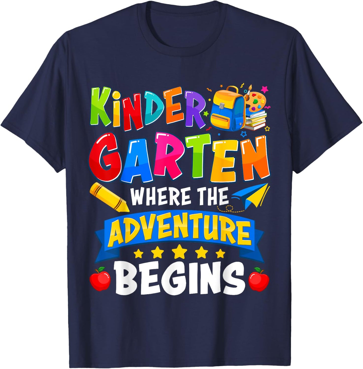 Back To School Kindergarten Teacher Women Kids T-Shirt - T-Shirt | Navy