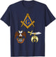 Master Mason 32nd Degree Shrine AASR Noble Masonic WD Blue T-Shirt - T-Shirt | Navy