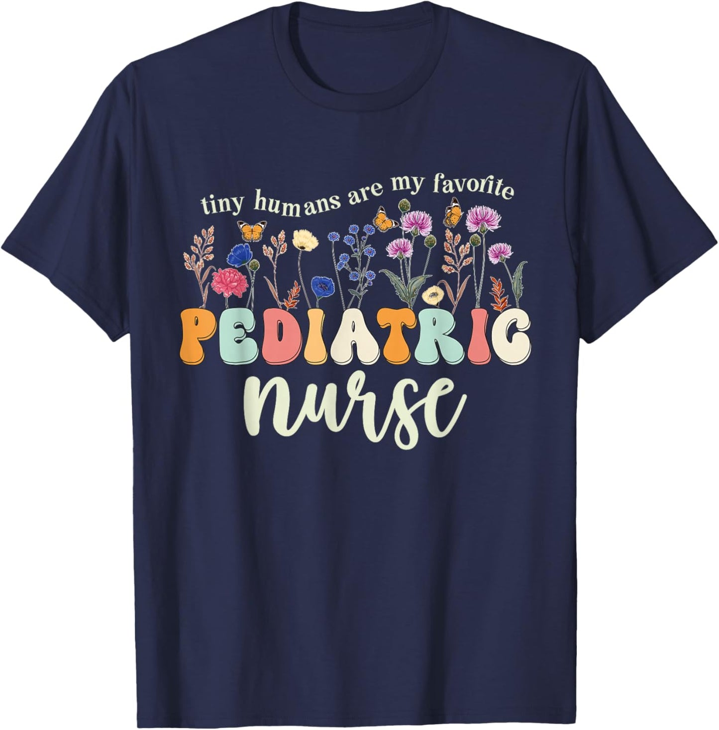 Funny Pediatric Nurse Practitioner Cute Pediatric Nursing T-Shirt - T-Shirt | Navy