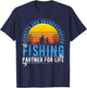 Grandpa And Granddaughter Fishing Buddies For Life Vintage T-Shirt - T-Shirt | Navy