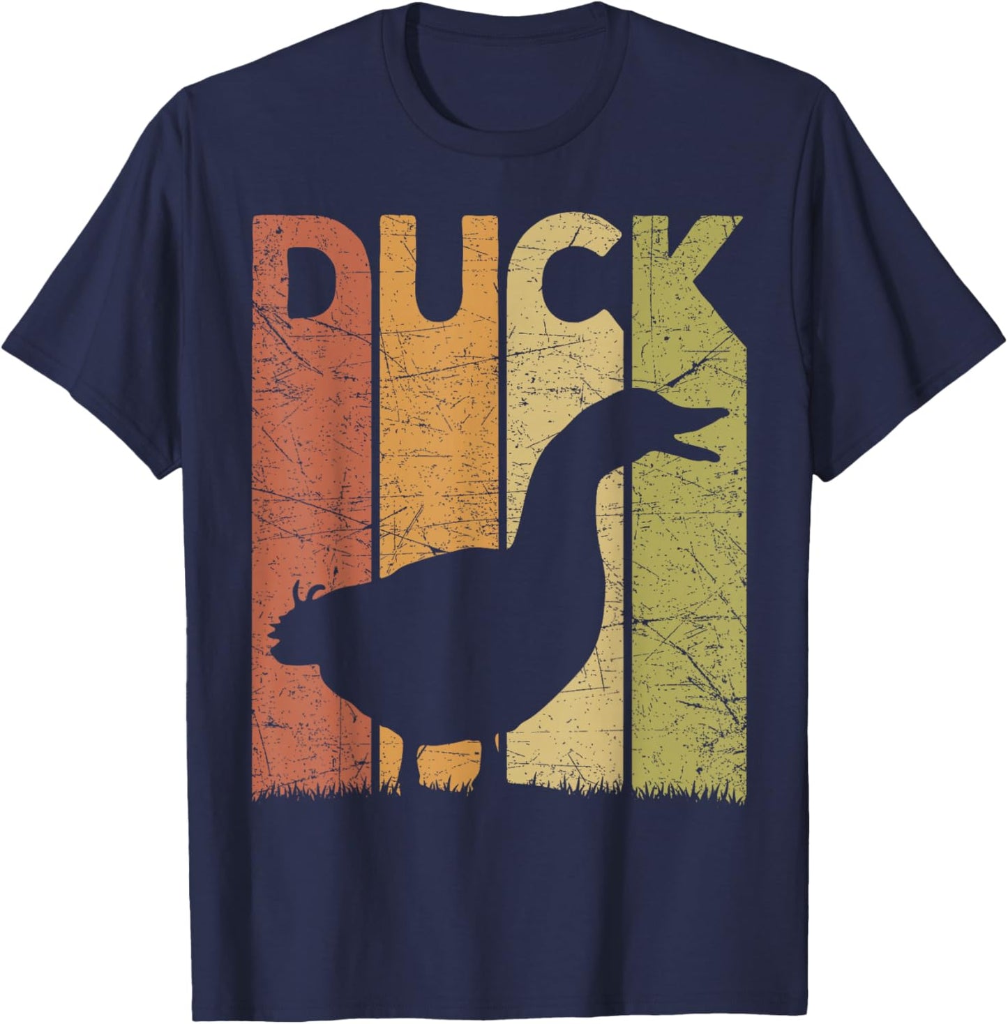 Duck Vintage Duck Farmer Retro Duck Lover T-Shirt - T-Shirt | Navy