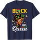1865 Juneteenth Black Queen June 19th T-Shirt - T-Shirt | Navy