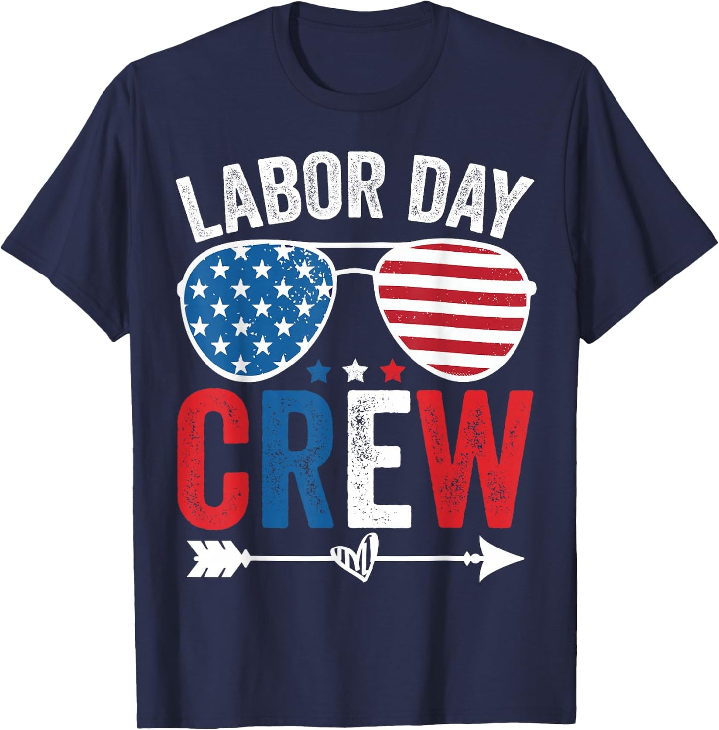 Happy Labor Day Crew Patriot Happy Labor Day T-Shirt - T-Shirt | Navy