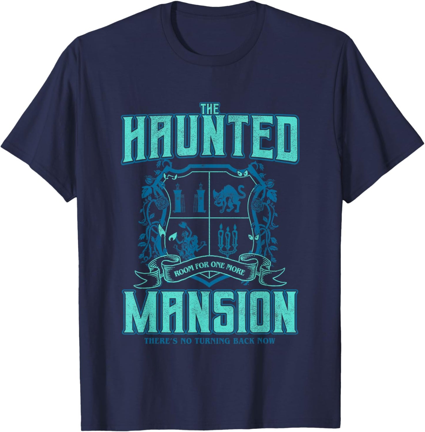 The Haunted Mansion Room For One More Collegiate Retro Logo T-Shirt - T-Shirt | Navy
