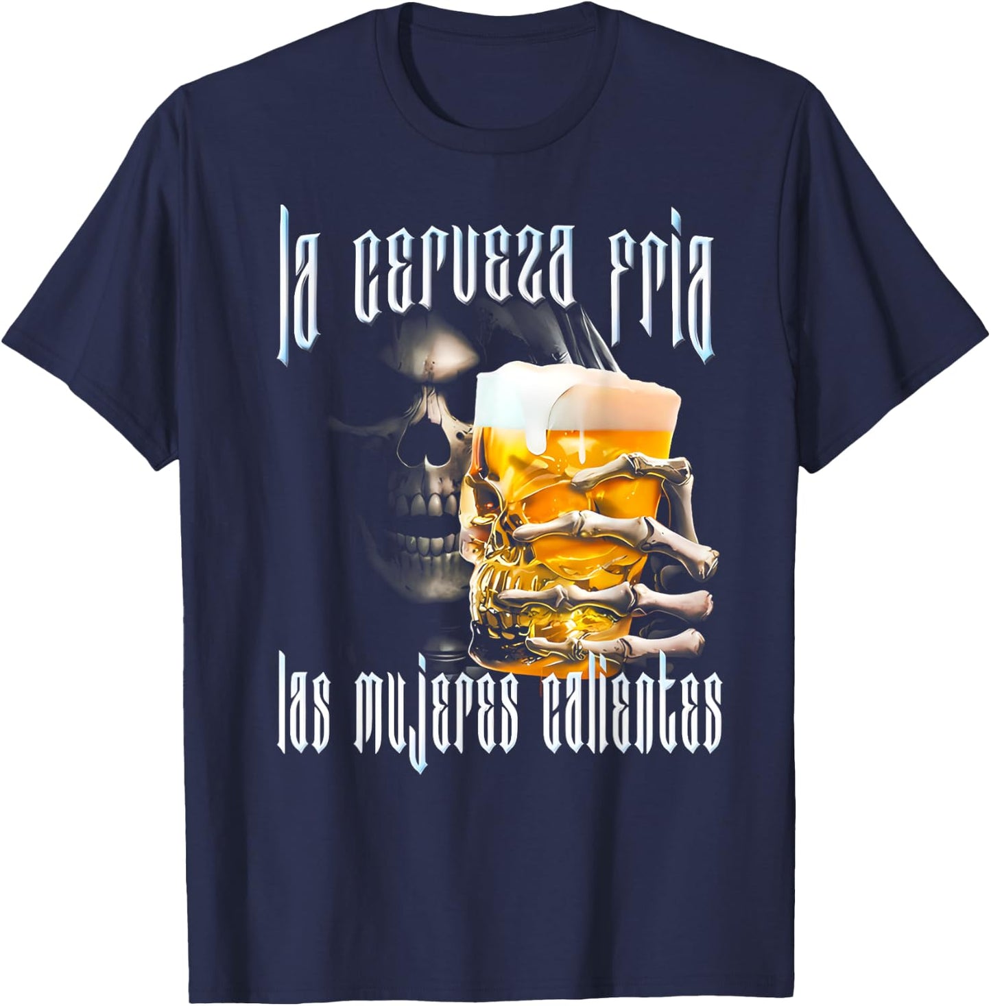 Frases Chidas Funny Mexicans Sarcasm Skull Sayings Hispanic T-Shirt - T-Shirt | Navy