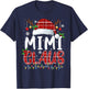 Mimi Claus Christmas Lights Pajama Family Matching T-Shirt - T-Shirt | Navy