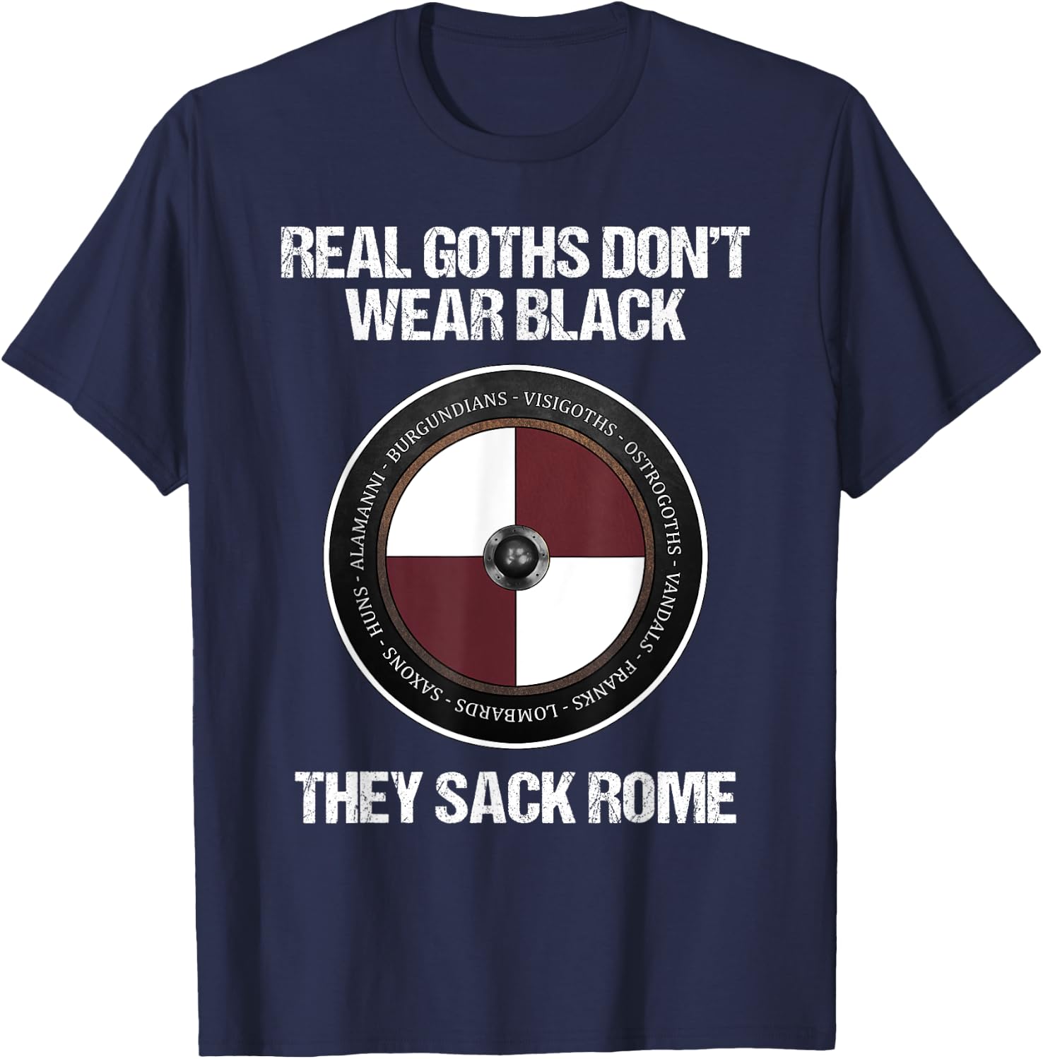 Agema Apparel -Adults Medieval History , Black, Small, Short Sleeve T-Shirt - T-Shirt | Navy