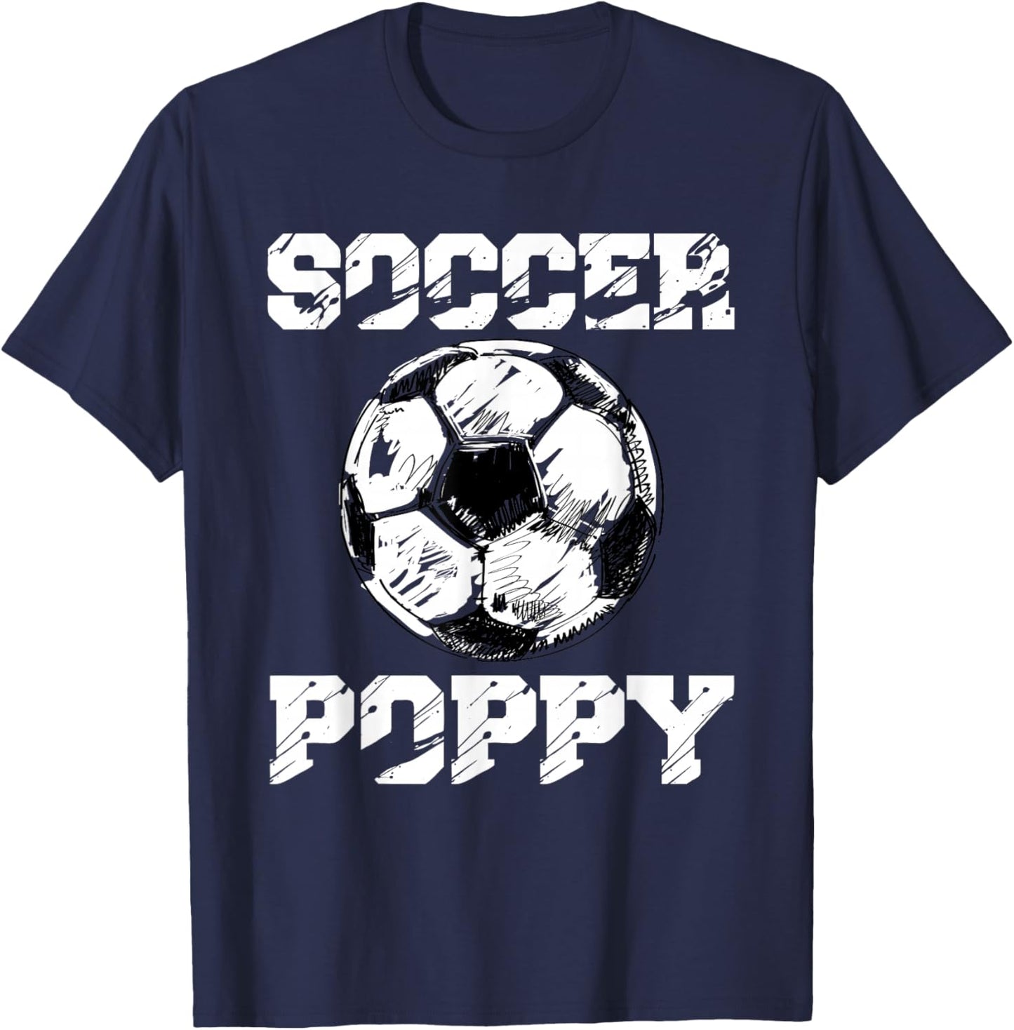 Soccer Poppy Funny Soccer Player Poppy T-Shirt - T-Shirt | Navy