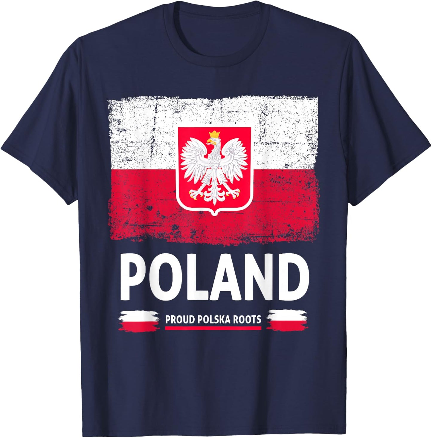 Polish Eagle Polska Flag Outfit Idea For Kids & Poland Flag T-Shirt - T-Shirt | Navy