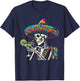 Mexican Skeleton Sombrero Cinco De Mayo Mexican Fiesta Party T-Shirt - T-Shirt | Navy