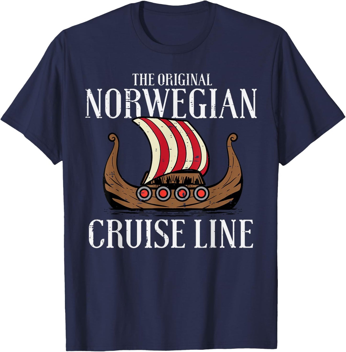 Viking Original Norwegian Cruise Line Funny Men Women Kids T-Shirt - T-Shirt | Navy