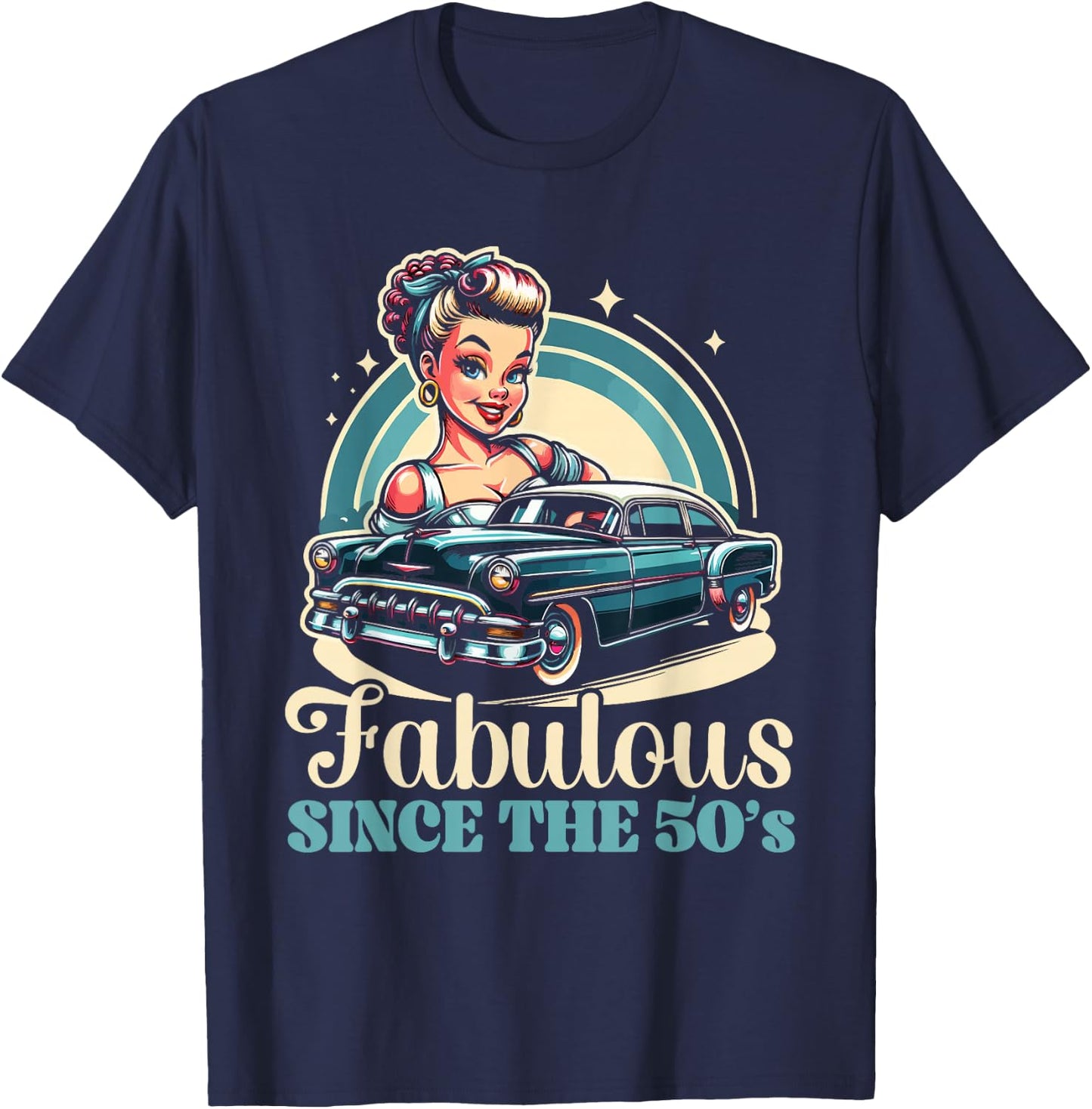 From The 50s Music 50's 1950 Party Fifties 50's T-Shirt - T-Shirt | Navy