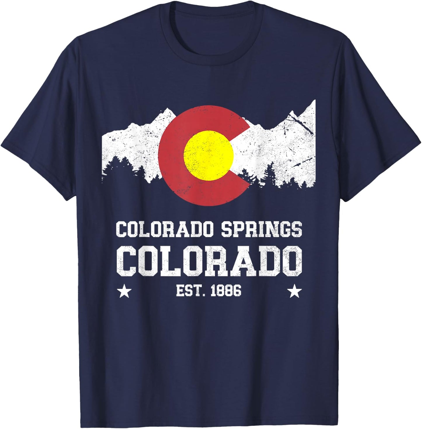 Colorado Springs Colorado T-Shirt - T-Shirt | Navy