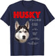 Funny Rules for the Owner of a Siberian Husky T-Shirt - T-Shirt | Navy