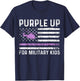 Purple Up For Military Kids - Month Military Child USA Flag T-Shirt - T-Shirt | Navy