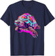 Eastern Box Turtle Synthwave T-Shirt - T-Shirt | Navy