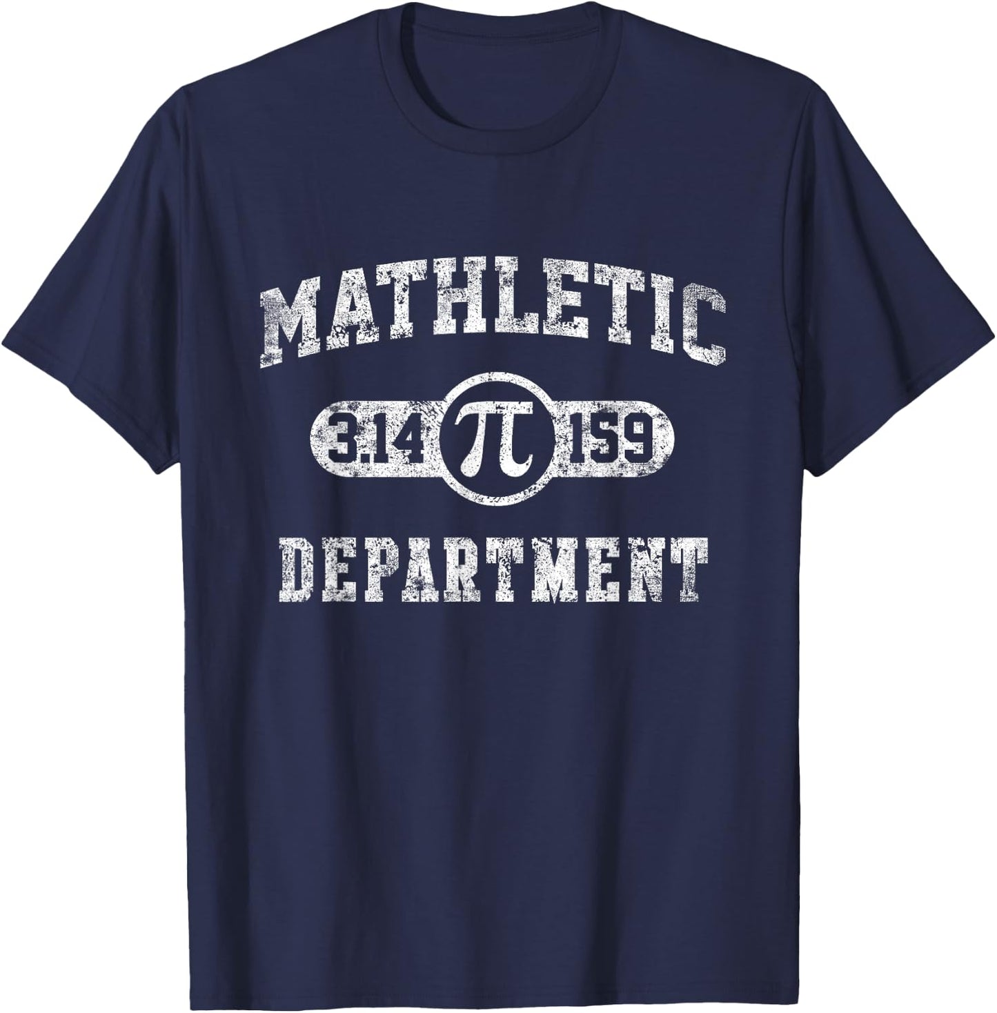 Mathletic Department 3.14159 Pi Day Math Teacher Vintage Small T-Shirt - T-Shirt | Navy