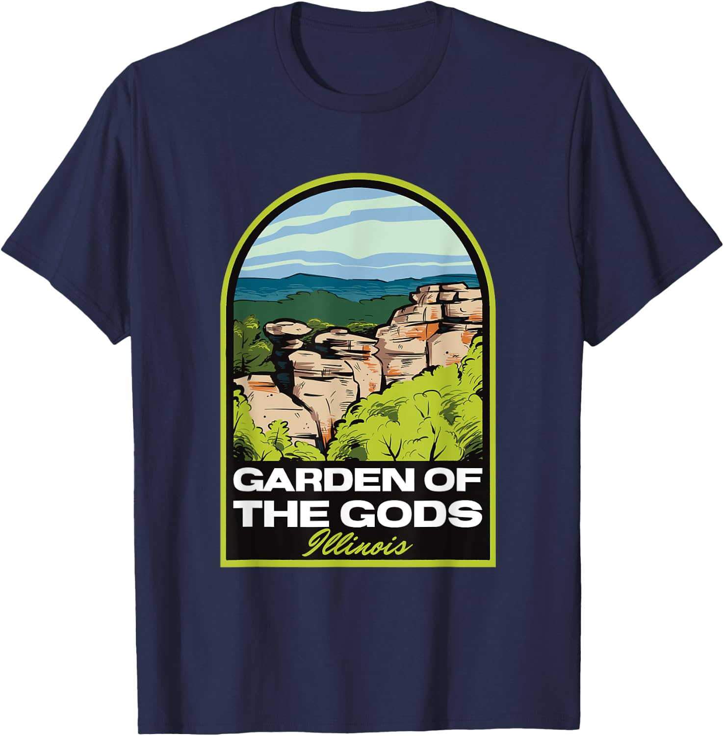 Garden of the Gods Illinois T-Shirt - T-Shirt | Navy