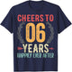 Cheers To 6 Years - 6th Wedding Anniversary Husband Wife T-Shirt - T-Shirt | Navy