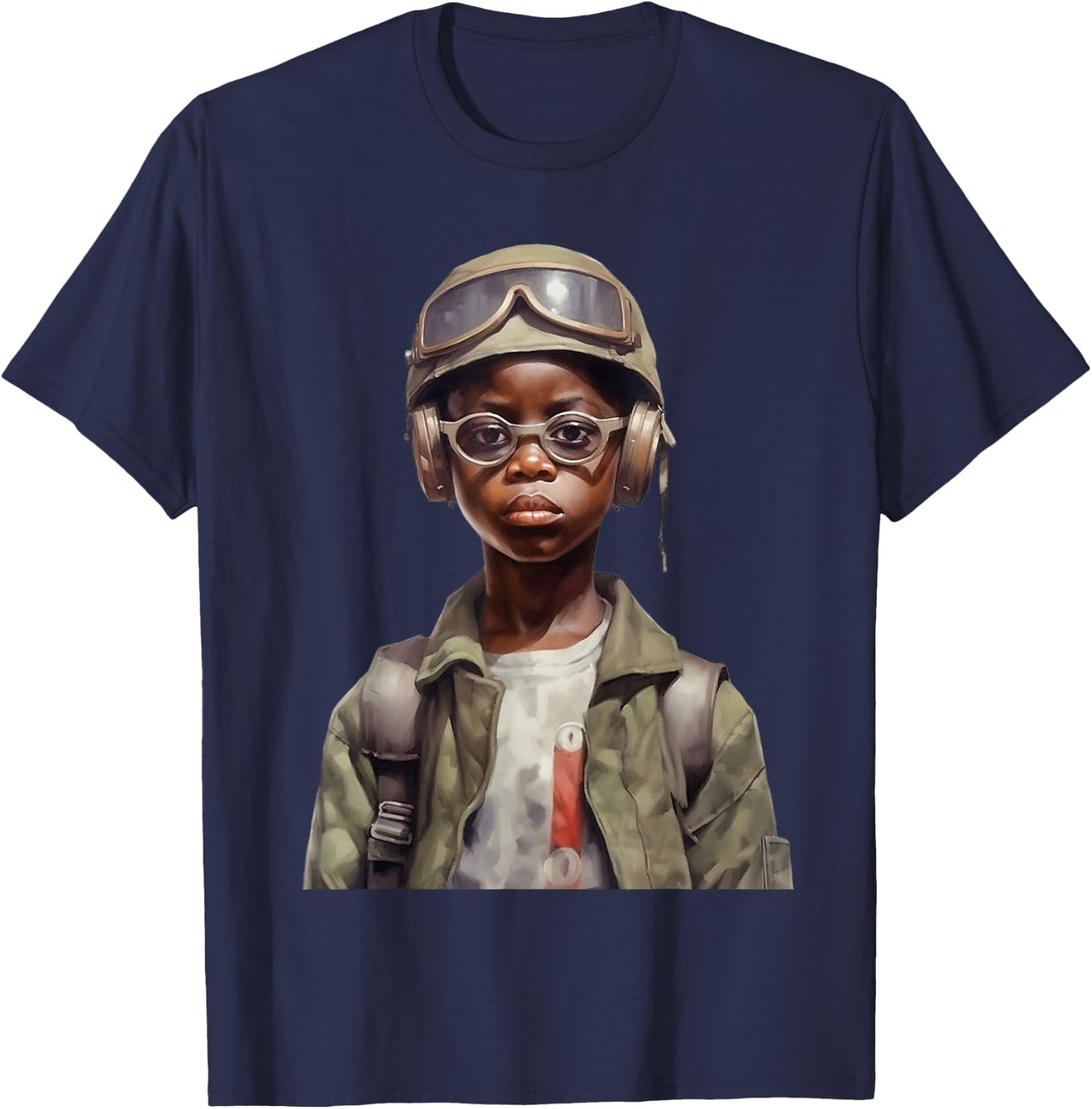 Military Minded Street Soldier Urban Warrior Black Boy T-Shirt - T-Shirt | Navy